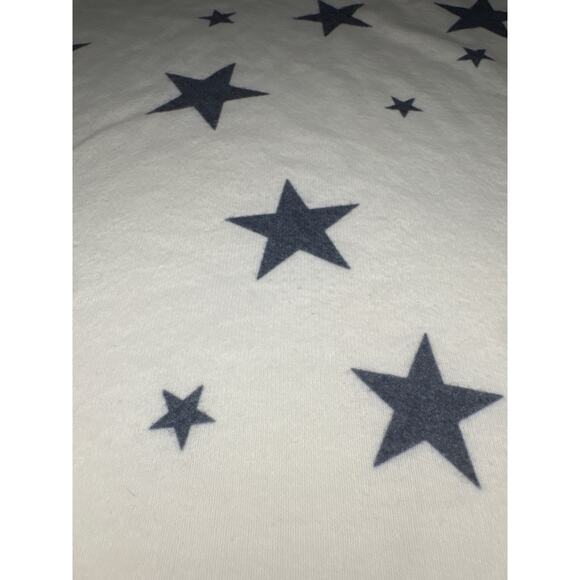 Grayson Threads SMALL cream sweatshirt tee with blue stars soft and stretchy - Picture 8 of 8
